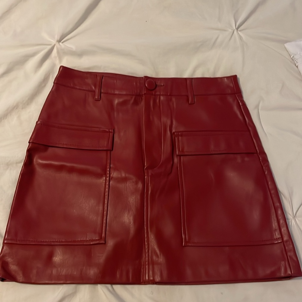 Zara Cargo leather skirt, I bought it because it was the only one left
